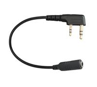 Adaptateur radio compact de 3,5 mm vers K-2 broches pour casques, talkies et communications claires, câble adaptateur de microphone radio portable