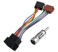 Adaptateur Radio pour Voiture Set Adaptateur Radio Universel, ISO Adaptateur Stéréo de Voiture de Remplacement + enfichable Prolongement Adaptateur Radio connecteur