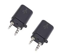 Adaptateur Radio sans Fil 2 pièces, Adaptateur de Programmation Informatique Multifonctionnel à 2 Voies, convertisseur de Programmeur USB à 2 Broches pour Ordinateurs Portables et