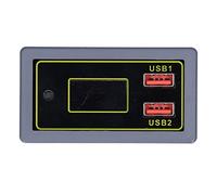 Adaptateur rapide à double USB Voltmètre | 7 - Affichage du segment pour la batterie de voiture/équipement électronique | Protocoles d'adaptateur rapide QC3.0 / SCP/MTK |