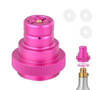 Adaptateur Rapide CO2 Amélioré pour Bulle D'eau Gazeuse, Euakee Adaptateur Rapide Split CO2, Cylindre CO2 Universel avec Filetage Mâle TR21-4 (Rose)