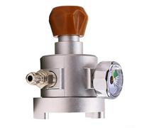 Adaptateur rapide en métal pour bouteille 7 cm Argent Métal Adaptateur | Quick-Connect System, manomètre intégré, contrôle visuel du niveau de remplissage, montage facile, compatible avec Terra