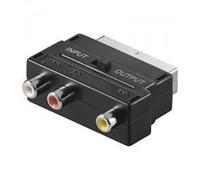Adaptateur RCA - GOOBAY - Peritel - Switchable - Scart - 3x RCA - Noir