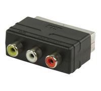 Adaptateur RCA - VALUELINE - PÉRITEL mâle vers 3 RCA femelles - Noir - Audio - Convertisseur