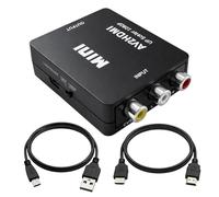 Adaptateur RCA vers HDMI, 1 m est inclus, 1080P, Adaptateur HDMI pour PC et consoles, Convertisseur Peritel HDMI pour TV, VHS, DVD, RCA vers HDMI Facile à utiliser avec Adaptateur USB vers HDMI