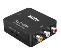 Adaptateur RCA vers HDMI, Convertisseur vidéo Mini AV vers HDMI Prise en Charge 1080P 3RCA Composite avec câble de Charge USB A185