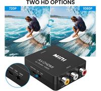 Adaptateur Rca Vers Hdmi Digitpro Convertisseur Rca Vers Hdmi Mini Av R-Ca Cvbs Hd-Mi,1080P Adaptateur Hdmi Adaptateur Peritel Hdmi Supporte Pal/Ntsc Composite Cvbs Pour Caméra,Xbox,Ps2,3[Z897]