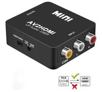 Adaptateur RCA vers HDMI - Mini AV - 1080P - Compatible PS2 et Wii - Noir