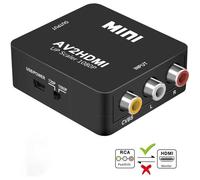 Adaptateur RCA vers HDMI - Zamus - Mini AV - 1080P - Compatible PS2 et Wii - Noir