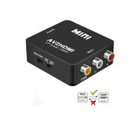 Adaptateur RCA vers HDMI - Zamus - Mini AV - 1080p - Compatible PS2 et Wii - Noir