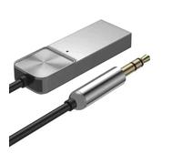 Adaptateur récepteur Aux USB Bluetooth 5.0,câble Dongle pour kit de voiture,haut-parleur Jack 3.5mm,récepteur de - Silver Grey