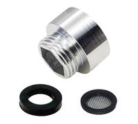 Adaptateur Réducteur en Laiton Chromé - Filetage Interne 3/4 Pouces à Filetage Externe 1/2 Pouces, Inclus Joint d'Étanchéité de Haute Qualité, Idéal pour Tuyaux de Douche et Installations Hydrauliques