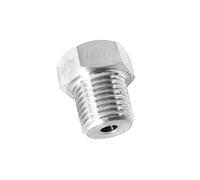 Adaptateur réducteur hexagonal M5 x 0,8 femelle vers mâle M5 6 1/8" 1/4" 3/8" NPT BSPT, en acier inoxydable 304, pour manomètre, M5 x 0,8 femelle, 1l8 NPT mâle