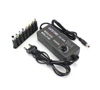 Adaptateur réglable AC DC 12V Volt, alimentation pour écran d'affichage LED 220V à 3V 5V 9V 12V 24V 36V avec prise de connecteur Jack DC With 8PCS-Elbow