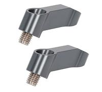 Adaptateur Rehausseur de Miroir Moto 10mm, Extension de Retroviseur Aluminium Gris - Durable, Facile à Installer, Large Champ de Vision (Grise)