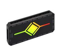 Adaptateur répartiteur Argb - Contrôle de la lumière LED | Module compact de 12 cm avec support magnétique, hub de contrôle du signal ABS avec prise en charge de 5 V, accessoire d'éclairage de boîtier
