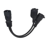 Adaptateur répartiteur de câble d'alimentation avec protection contre les surtensions et résistance au feu, IEC320C14 mâle vers double NEMA5 15R