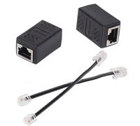 Adaptateur répartiteur de câble Ethernet RJ45,1 à 1 ports Câble Ethernet CAT5/5e/6/7 Splitter,Connecteur Réseau Kit de Partage-Noir