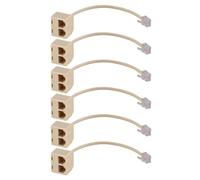 Adaptateur répartiteur de ligne téléphonique RJ11 6P4C à 2 voies, beige