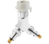 Adaptateur répartiteur de vidange de machine à laver - Connecteur de tuyau double 4/6 points pour lave-vaisselle et linge, écrou rotatif à 360° (K)