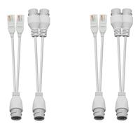 Adaptateur répartiteur Ethernet PoE : BesCable Outdoor Waterproof Power Over Ethernet RJ45 Converter Kit pour caméra IP, exécuter 2 caméras sur 1 câble réseau - 2 ensembles