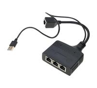 Adaptateur répartiteur Ethernet RJ45 1 entrée 2/3/4 sortie pour étendre le réseau domestique Résistance aux impacts Bonne rigidité Répartiteur Ethernet