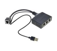 Adaptateur répartiteur Ethernet RJ45 1 entrée 2/3/4 sortie pour étendre le réseau domestique Résistance Bonne rigidité