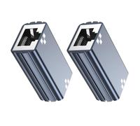 Adaptateur répartiteur Ethernet RJ45 avec construction en alliage d'aluminium durable pour extension de réseau et partage de périphériques