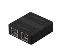 Adaptateur répartiteur Ethernet RJ45 femelle 1 vers 2 prises femelles - Raccords de câble réseau - Noir