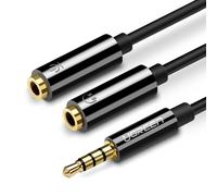 Adaptateur répartiteur mini-jack 3,5 mm - 2 prises mini-jack 3,5 mm pour microph