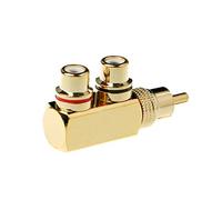 Adaptateur répartiteur RCA 1 mâle vers 2 femelles AV femelle