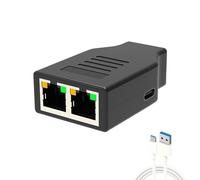 Adaptateur répartiteur réseau RJ45 2 ports pour un accès Internet efficace avec connexion stable et branchement et réglage faciles