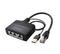 Adaptateur répartiteur réseau RJ45 mâle 1 Drag 3 1000 Mbps Interface haute vitesse Adaptateur de distribution réseau Facile à utiliser