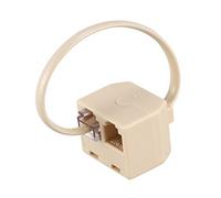 Adaptateur répartiteur RJ11 6P4C 2 voies pour téléphone - Beige