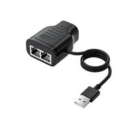 Adaptateur répartiteur RJ45 1 entrée 2/3/4 sorties Ethernet pour câble Cat5/5e/6/7/8 prend en charge le partage Internet 100 Mbps