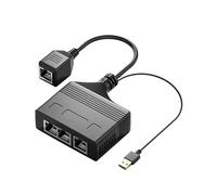 Adaptateur répartiteur RJ45 1 entrée 2/3/4 sorties Ethernet pour câble Cat5/5e/6/7/8 prend en charge le partage Internet 100 Mbps