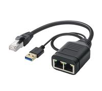 Adaptateur répartiteur RJ45 1 entrée 2/3/4 sorties Ethernet pour câble Cat5/5e/6/7/8 prend en charge le partage Internet 100 Mbps