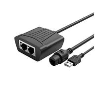 Adaptateur répartiteur RJ45 1 vers 2 voies Ethernet Plug Play Ethernet Extender Converter pour ordinateur portable connecteur de câble