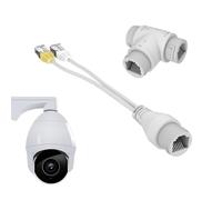 Adaptateur répartiteur RJ45 PoE | Injecteur Ethernet pour PoE passif | Câble répartiteur réseau PoE 2 en 1 pour configuration de caméra de sécurité | Compatible IEEE802.3AT pour une transmission de