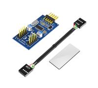 Adaptateur répartiteur USB 2.0 9 broches pour cartes mères 1 vers 2 concentrateurs d'extension USB 2.0 femelle vers 2 câbles femelles