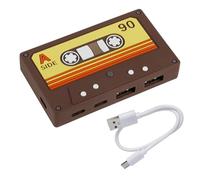 Adaptateur répartiteur USB 4 ports vintage pour bureau Améliore la connexion sur les ordinateurs portables, ordinateurs de bureau et plus encore