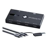 Adaptateur répartiteur USB C 6 en 1 avec 4 x Type C et 2 x USB femelles pour un lecteur de données rapide et un transfert de données améliore la productivité