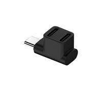 Adaptateur Répartiteur USB-C Double Coudé 90° Charge 100W 4K 10Gbps Noir