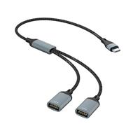 Adaptateur répartiteur USB C vers double USB A 2.0, concentrateurs multiports pour téléphone portable