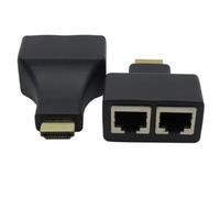 Adaptateur répéteur double RJ45 CAT5E CAT6 UTP LAN Ethernet 1080P pour HDTV, compatible HDMI, 1 paire, pour HDPC, PS3, STB