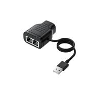 Adaptateur RéSeau 2 en 1, Partage de RéSeau de Cent MéGabits, RéPartiteur de RéSeau Multifonctionnel RJ45 Un-Deux