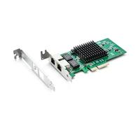Adaptateur réseau convergé Gigabit Ethernet 10/100/1000 Mbps (NIC) avec Puce Intel 82576 | Carte réseau Ethernet PCI Express | Dual RJ45 Copper Ports | PCI Express 2.0 X4 | Compare to Intel E1G42ET