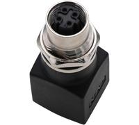 Adaptateur Réseau Ethernet, M12 4 Broches Codé D Femelle Vers Prise Rj45 Pour Commutateur Profinet Ethercat, Codeur De Capteur D'Automatisation De Contrôle De Machine Industrielle, Vitesse