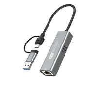 Adaptateur réseau Ethernet USB de type C vers RJ45 5000 Mbps pour une meilleure vitesse Internet sur divers appareils