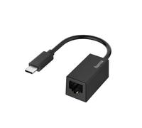 Hama Adaptateur USB-C Ethernet – USB-C (Thunderbolt 3/4) vers RJ45 LAN – Garantie 10 ans – Noir